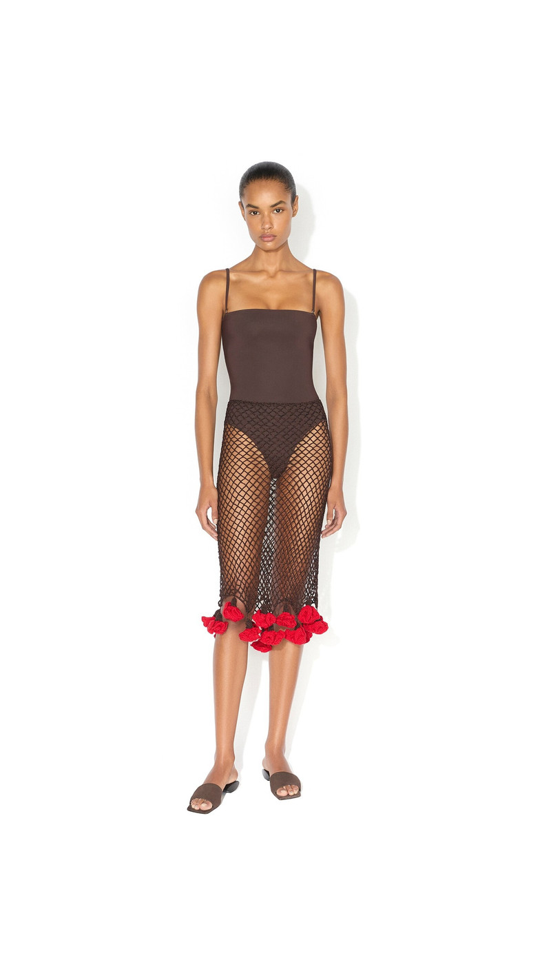Alaïa FLORAL CROCHET SKIRT outlook