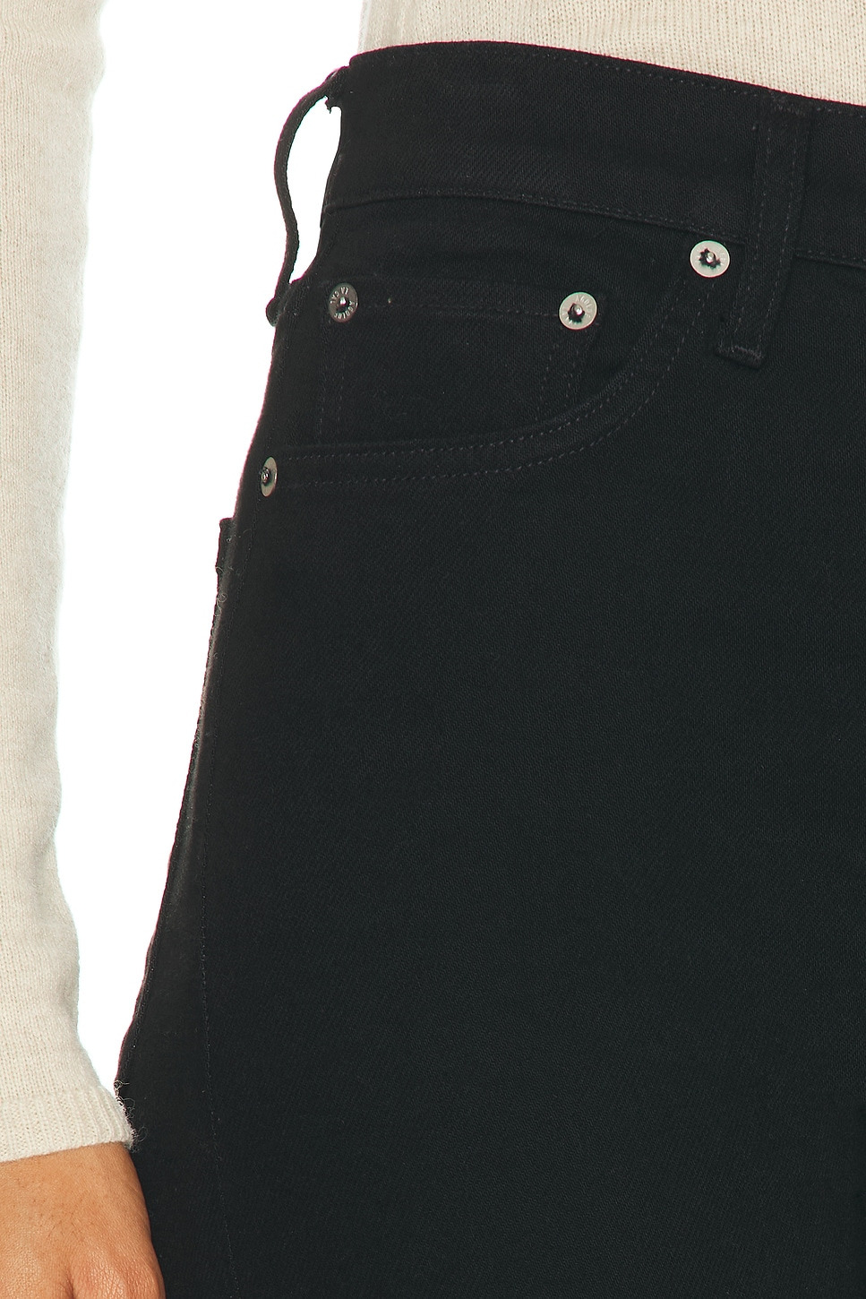 90s Pinch Waist Long High Rise Straight Jeans - 6