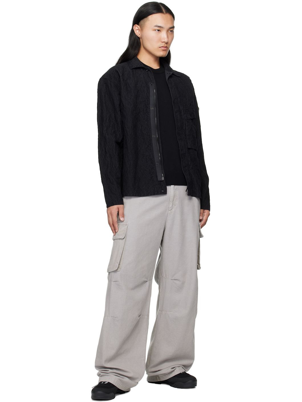 Black 1200020 Wrinkled Corduroy 500-TC Jacket - 5