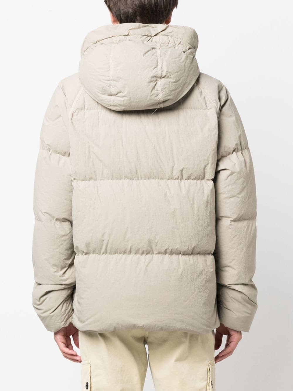 padded drawstring-hooded jacket - 8