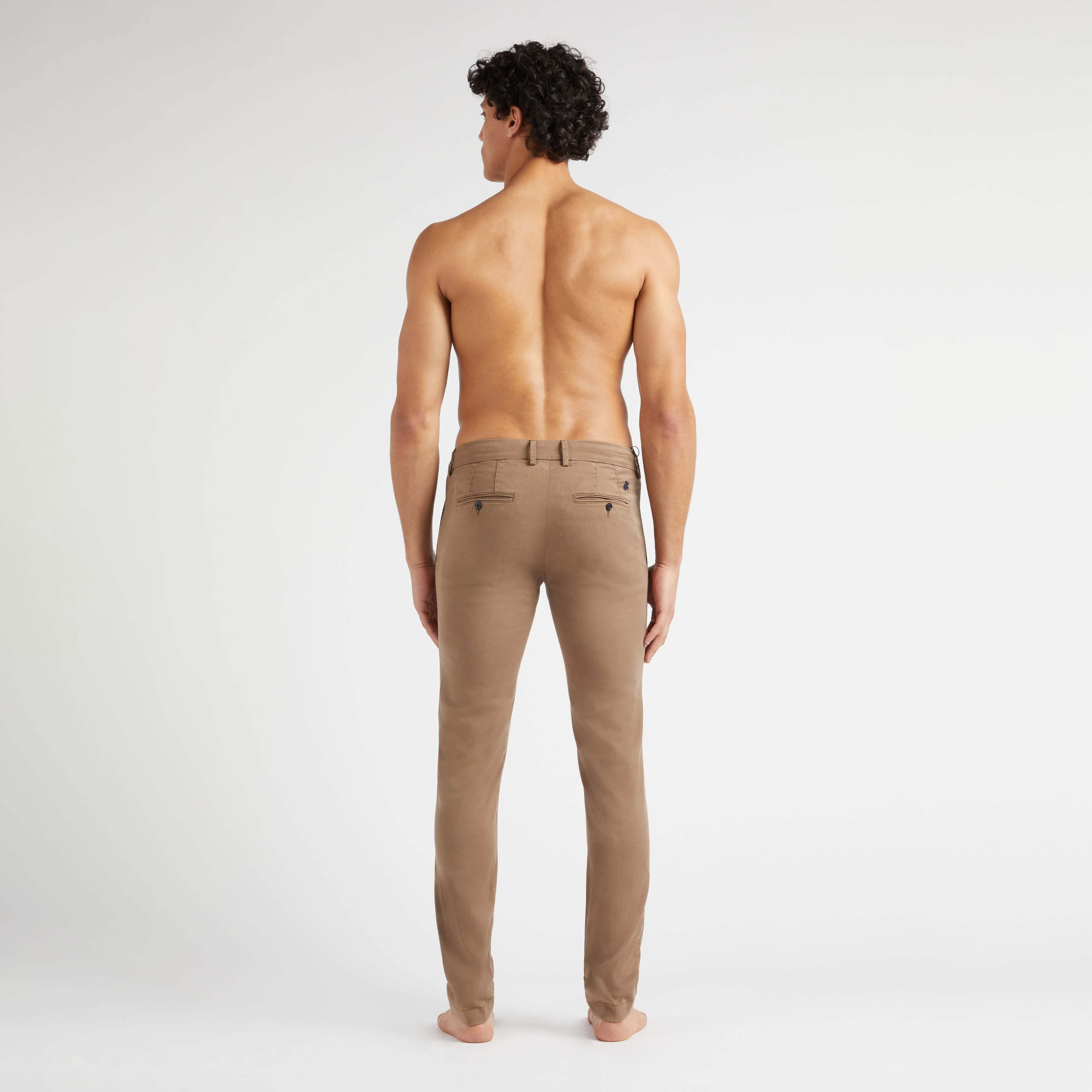 Men Tencel Cotton Chino Pants Solid - 4