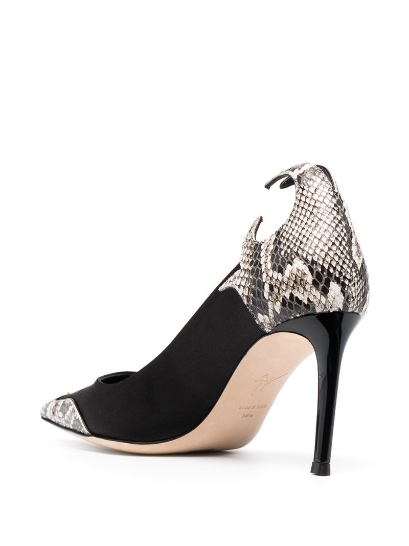 snakeskin detail pumps - 3