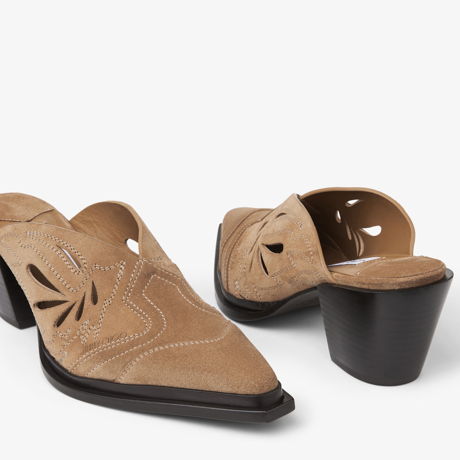 Cece Mule II 60
Rattan Suede Mules - 3