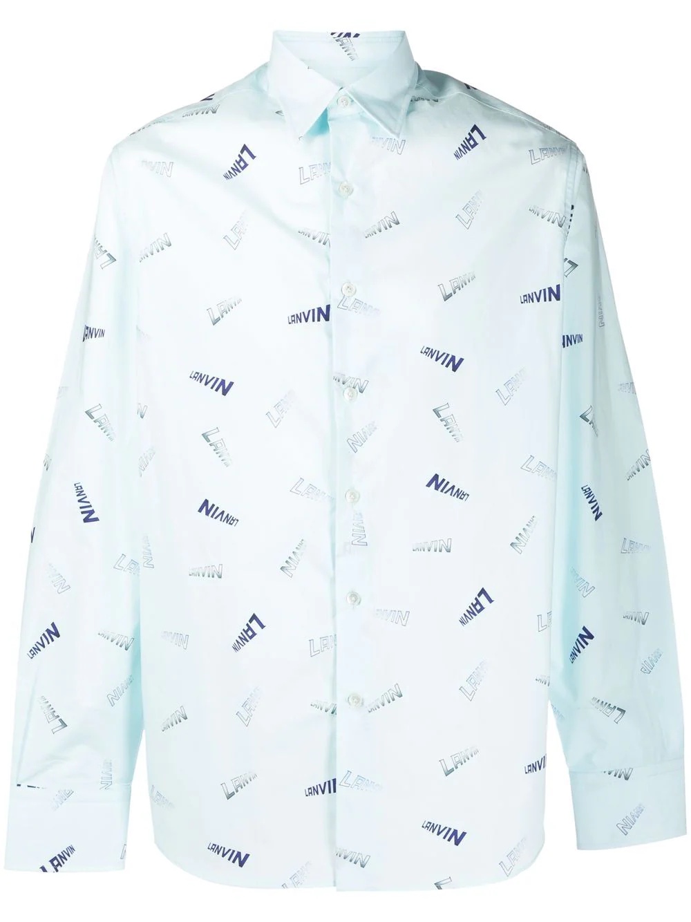 logo-print poplin shirt - 1