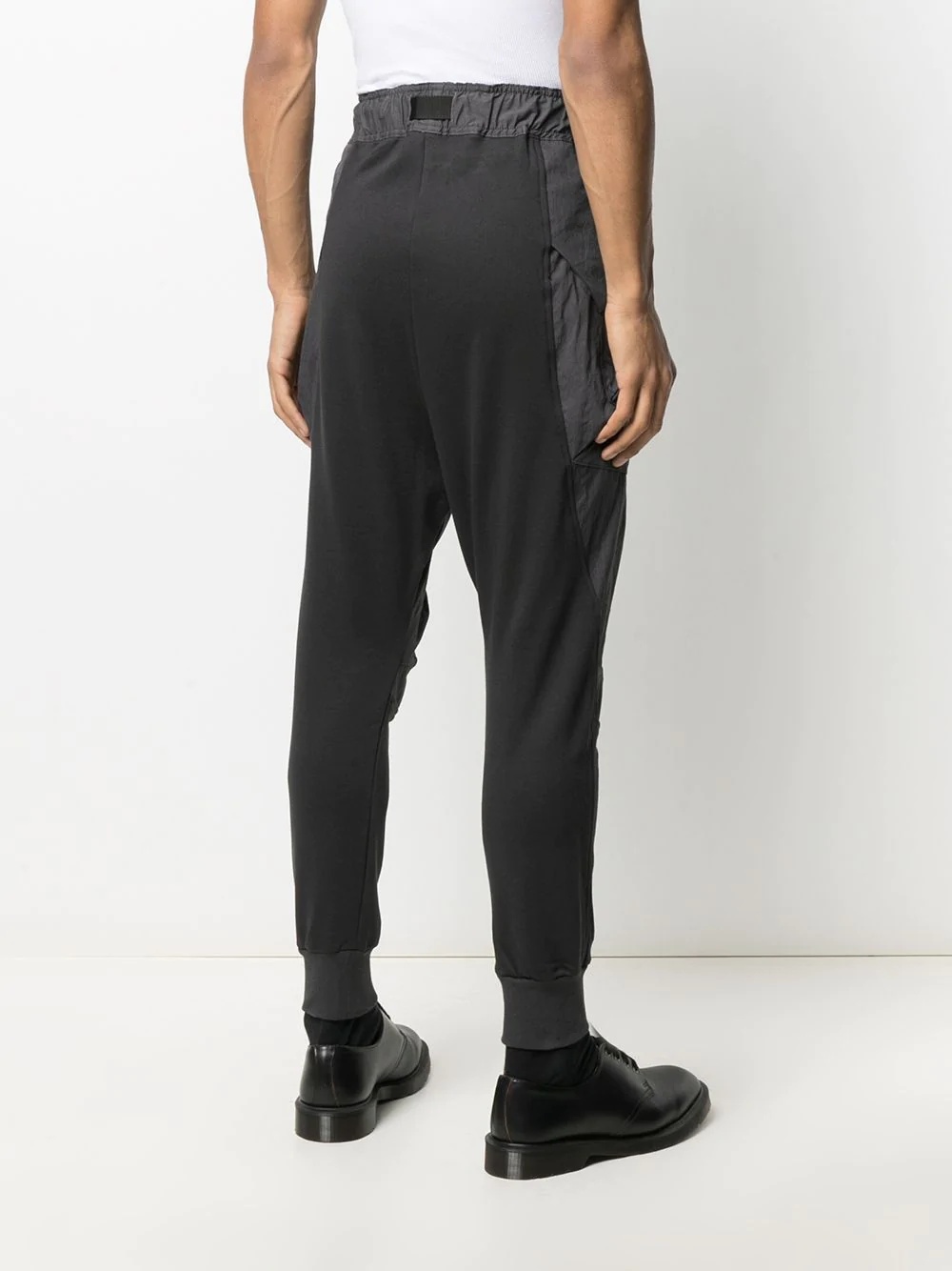 panelled cotton track pants - 4