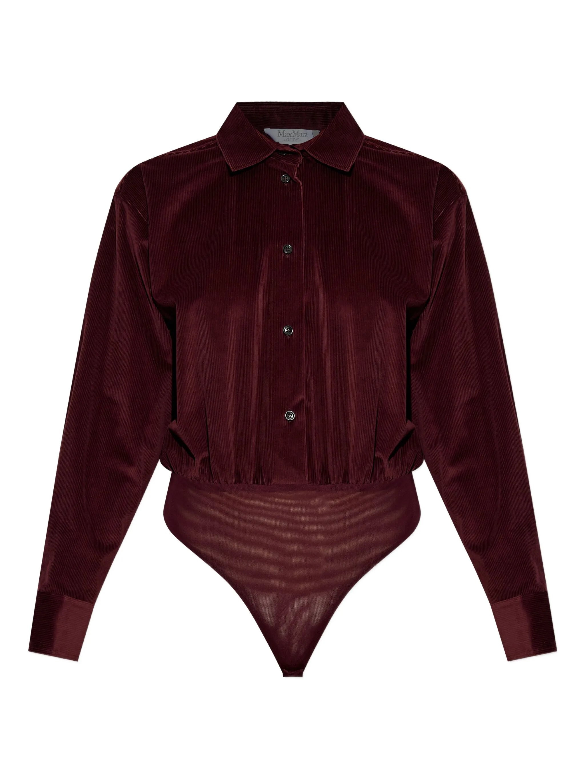 Max Mara Velvet Buttoned Bodysuit - 1