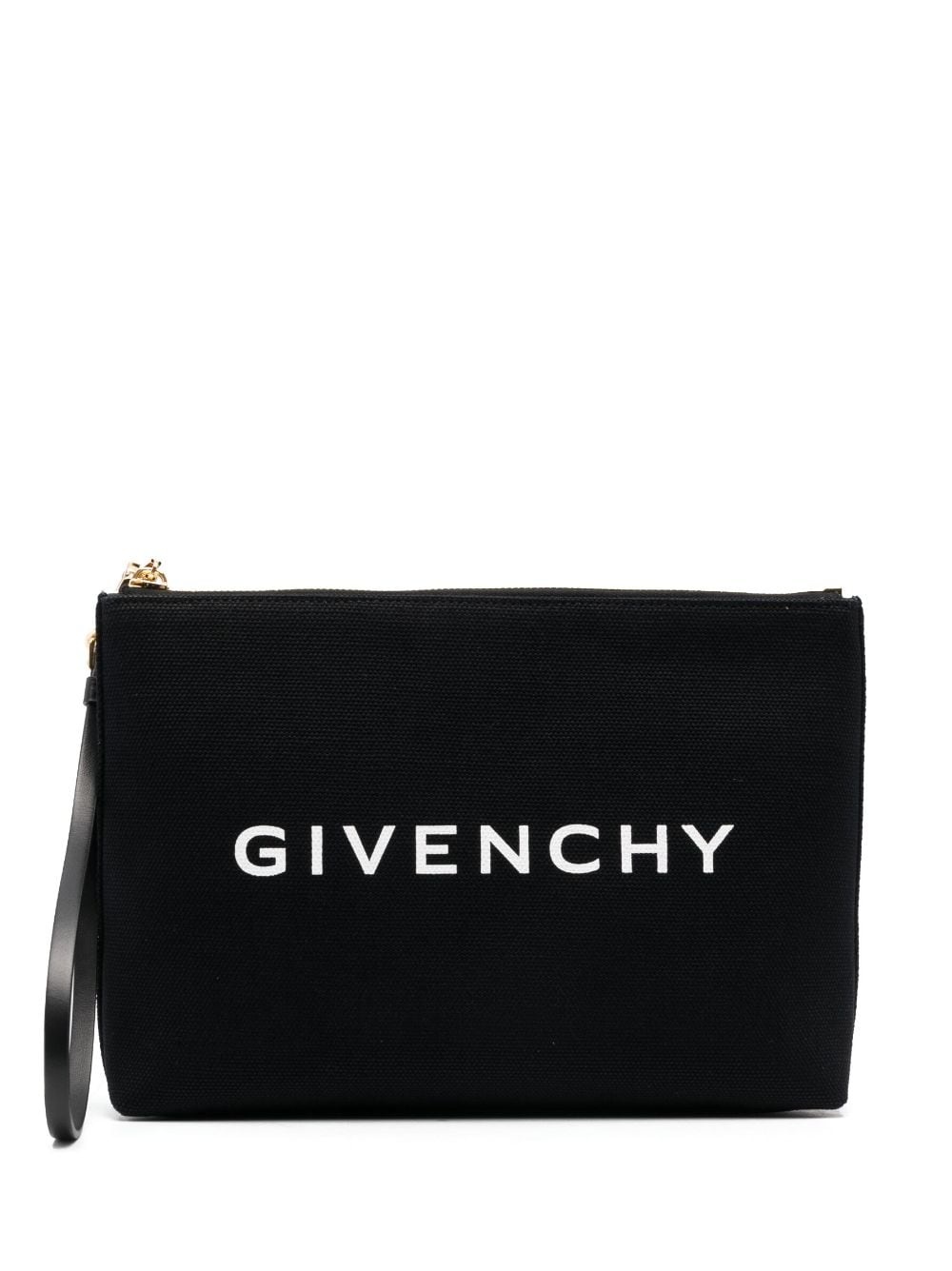 logo-print clutch bag - 1