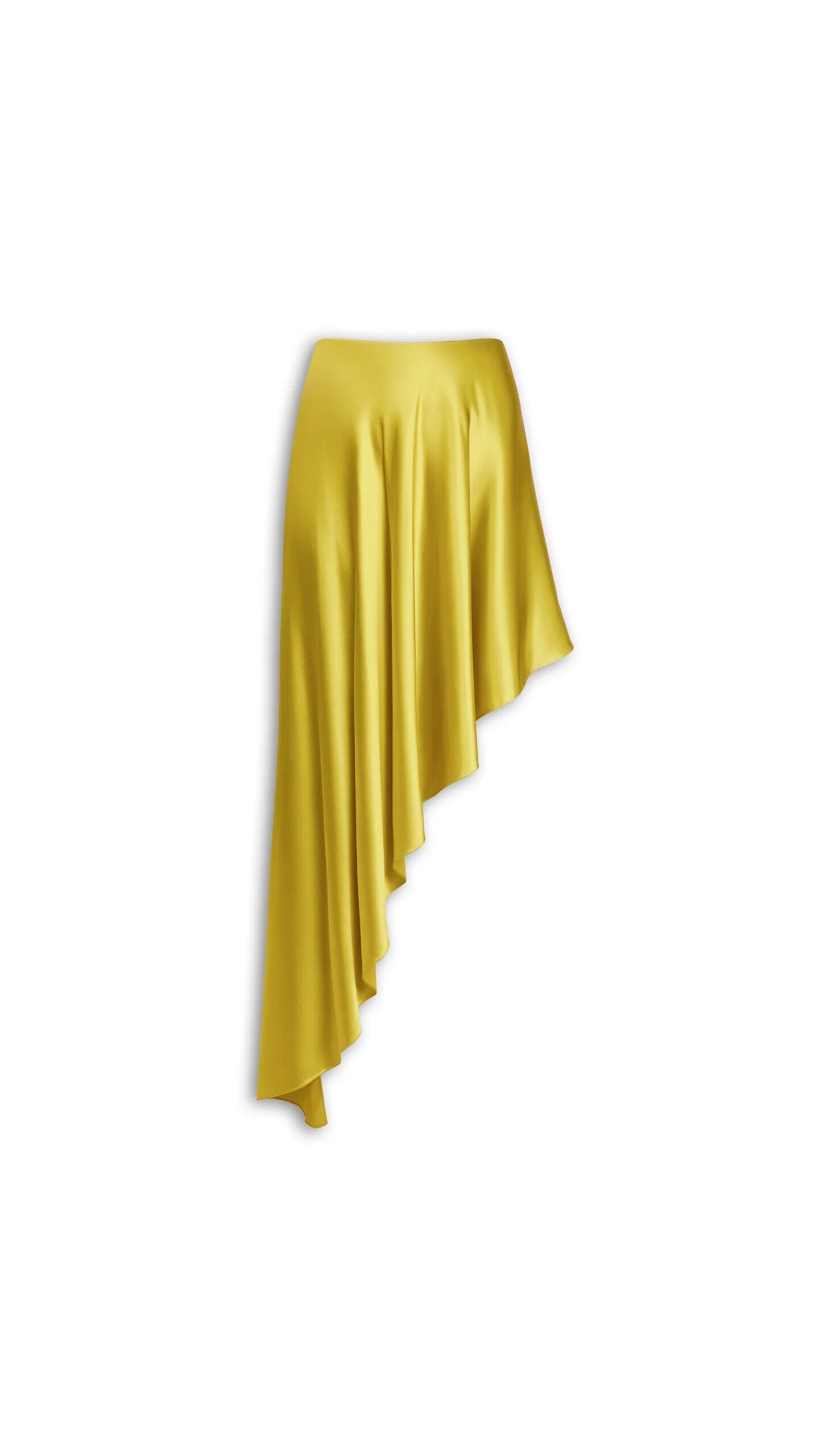 POINTED SATIN SKIRT - 1