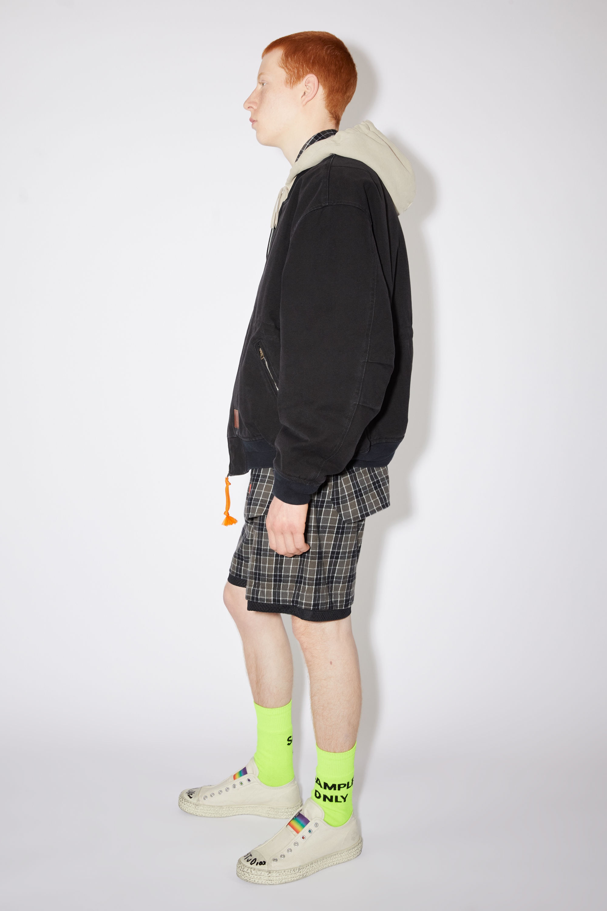 Cotton bomber jacket - Black - 4