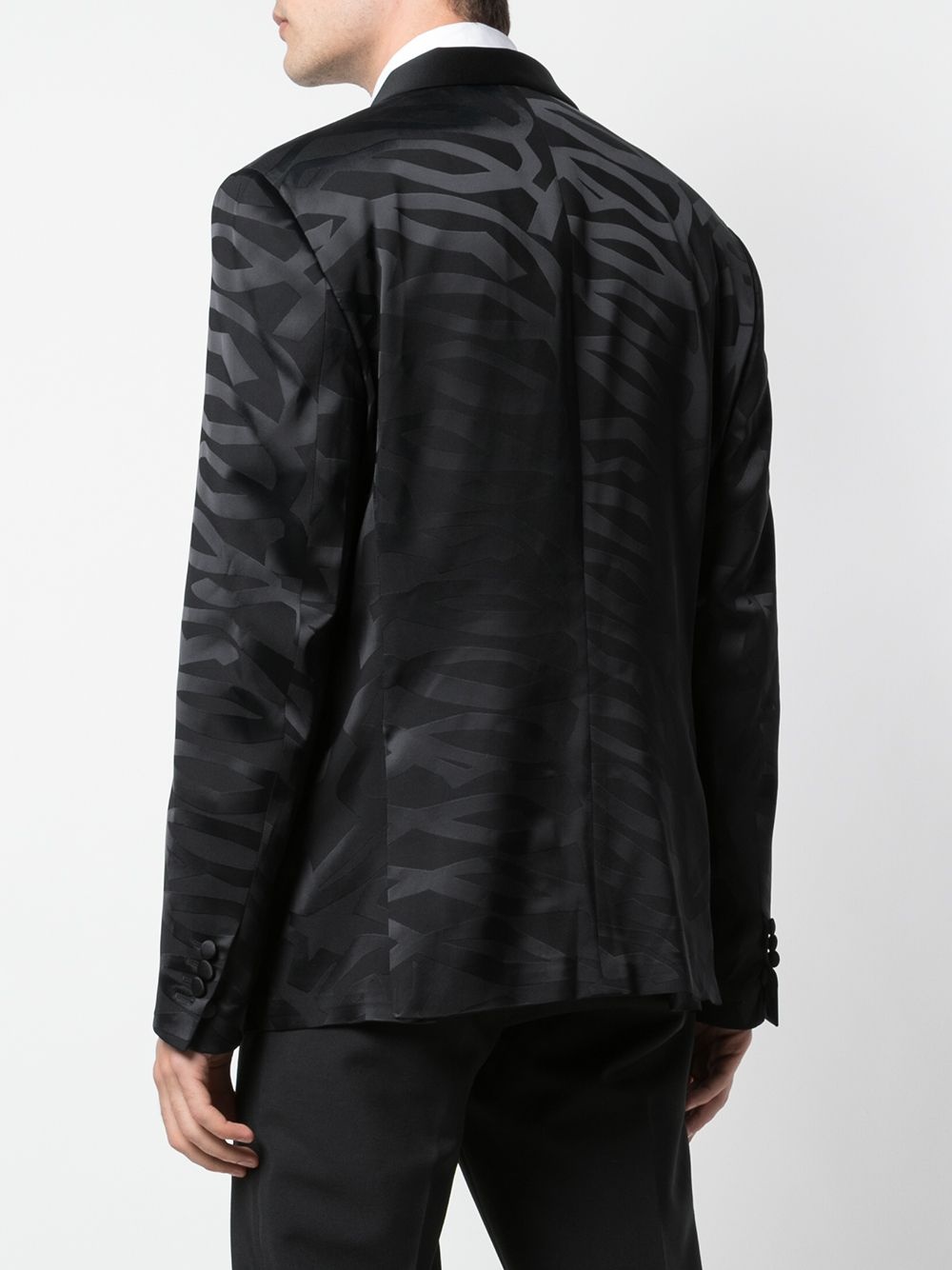 patterned satin jacket - 4