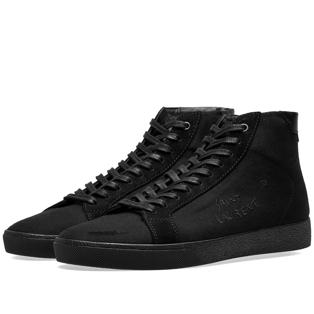 Saint Laurent SL-06 Mid Signature Canvas Sneaker - 1