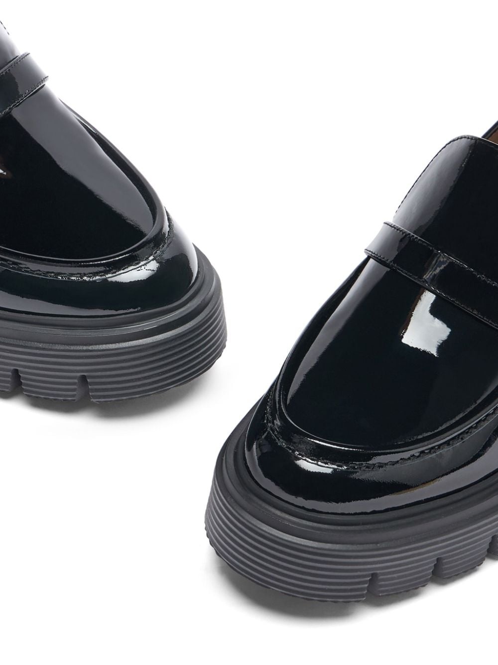 60mm leather loafers - 6
