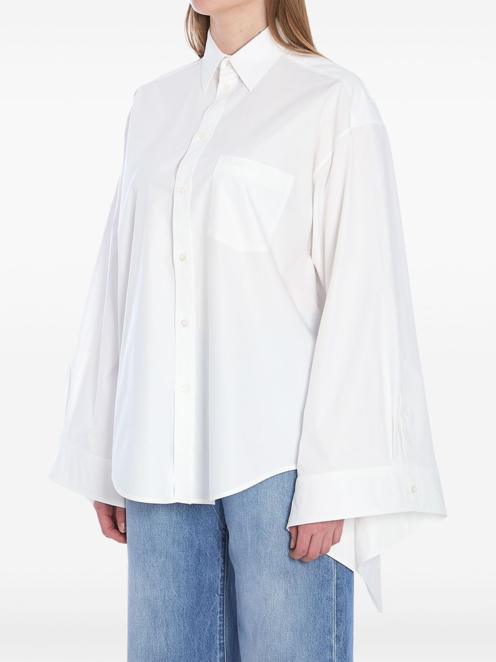 tied-cuff shirt - 4