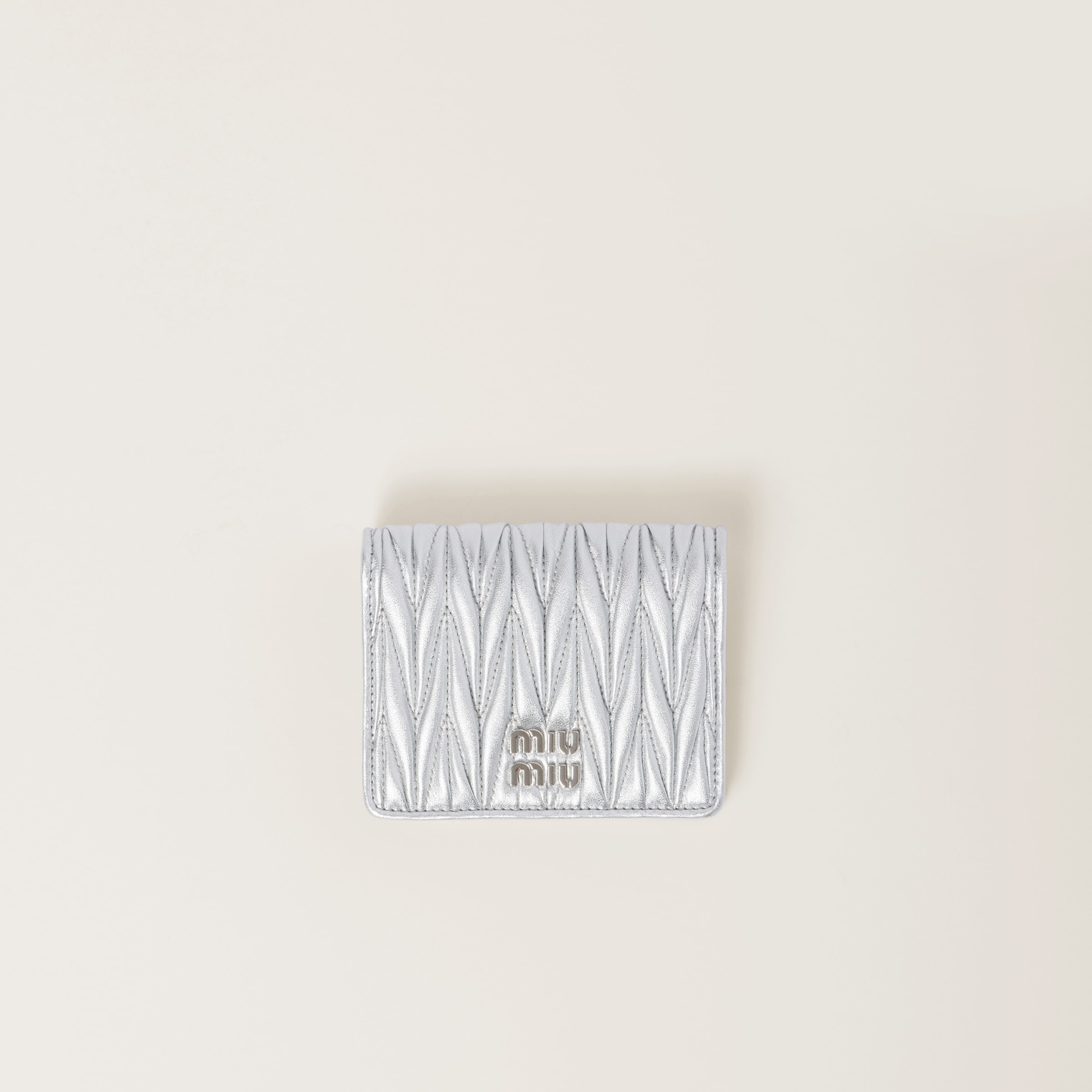 Small matelassé nappa leather wallet - 1