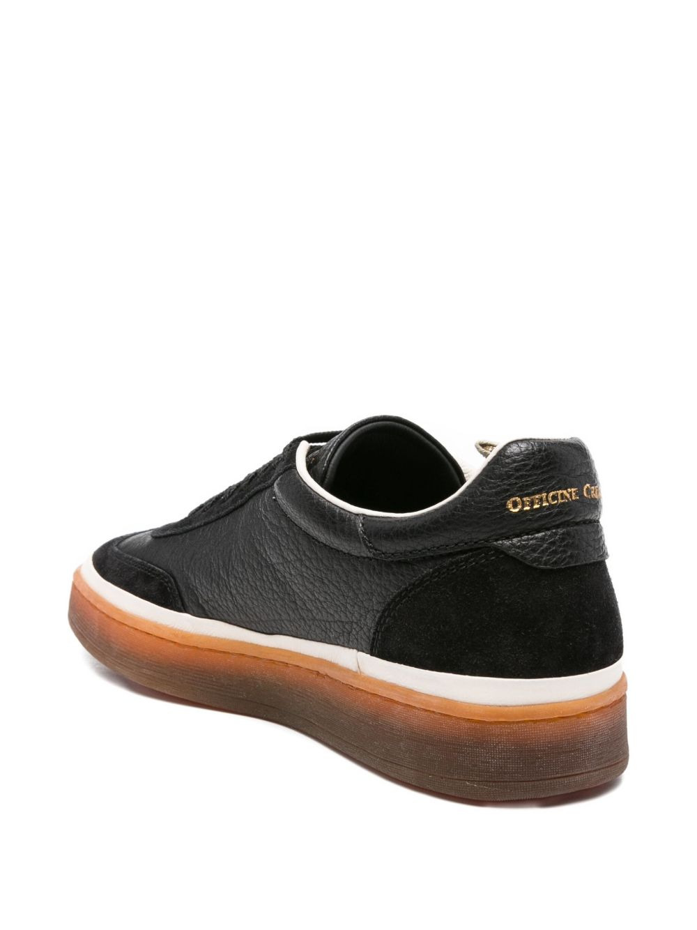 leather low-top sneakers - 3