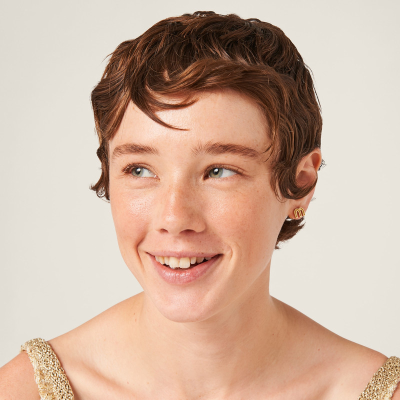 Enameled metal earrings 4