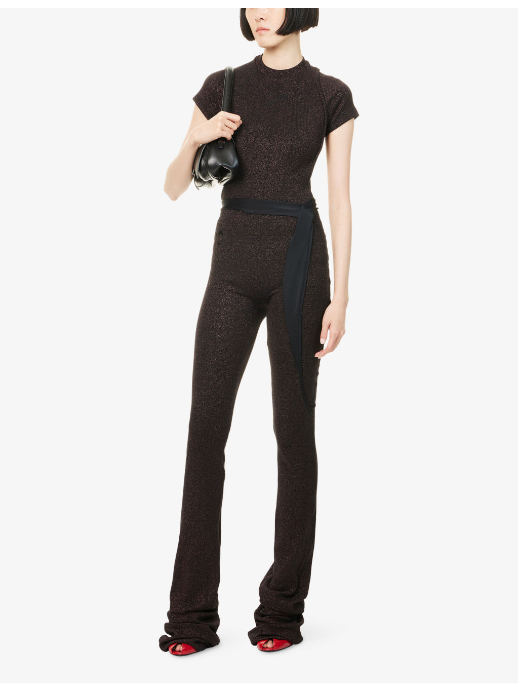 Drape Flared Stretch-Cotton Blend Trousers - 2