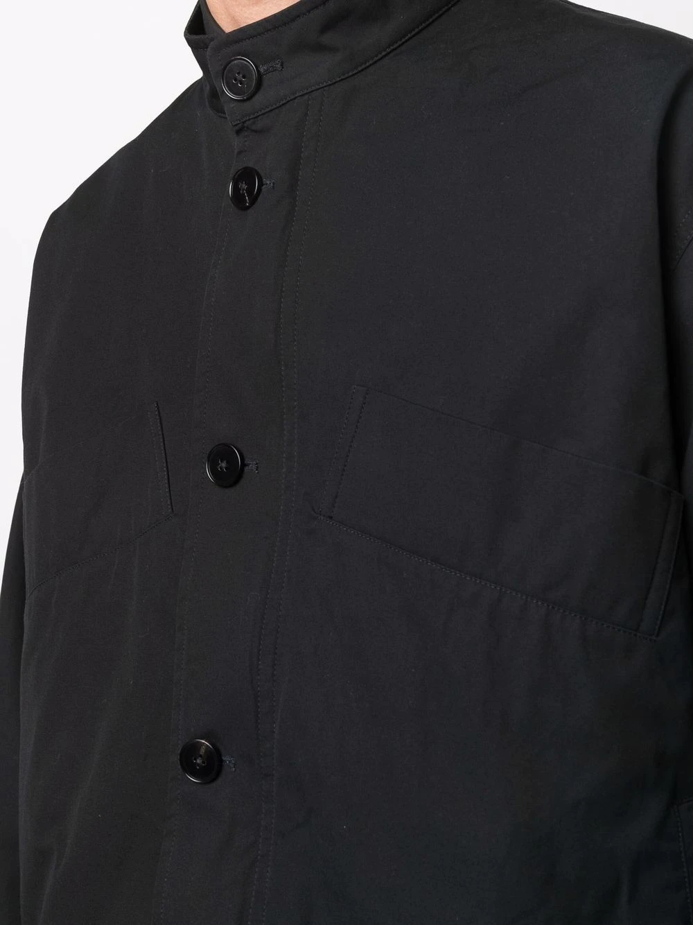 long-sleeve button-fastening jacket - 5