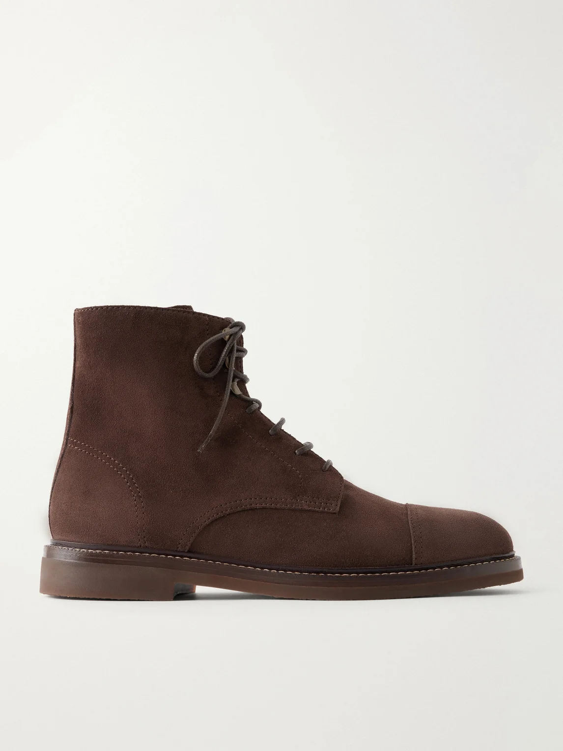 Suede Lace-Up Boots - 1