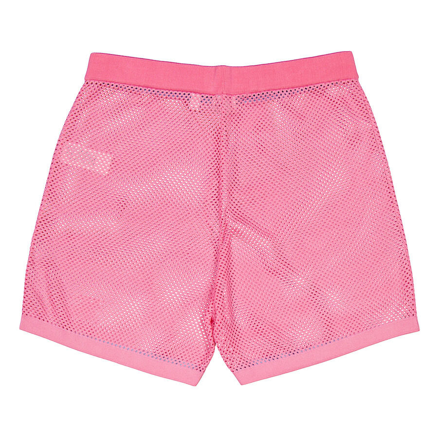 Burberry Ladies Bubblegum Pink Olivier EKD-Motif Mesh Shorts - 6