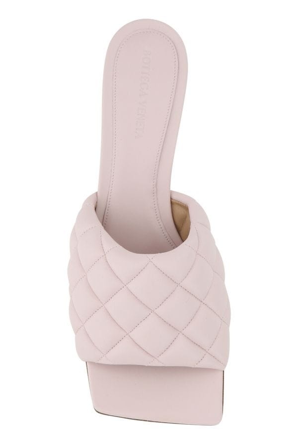 サンダル・ミュール BOTTEGA VENETA Pink Nappa Leather Padded Sandals Bottega Veneta Light pink nappa leather Padded sandals