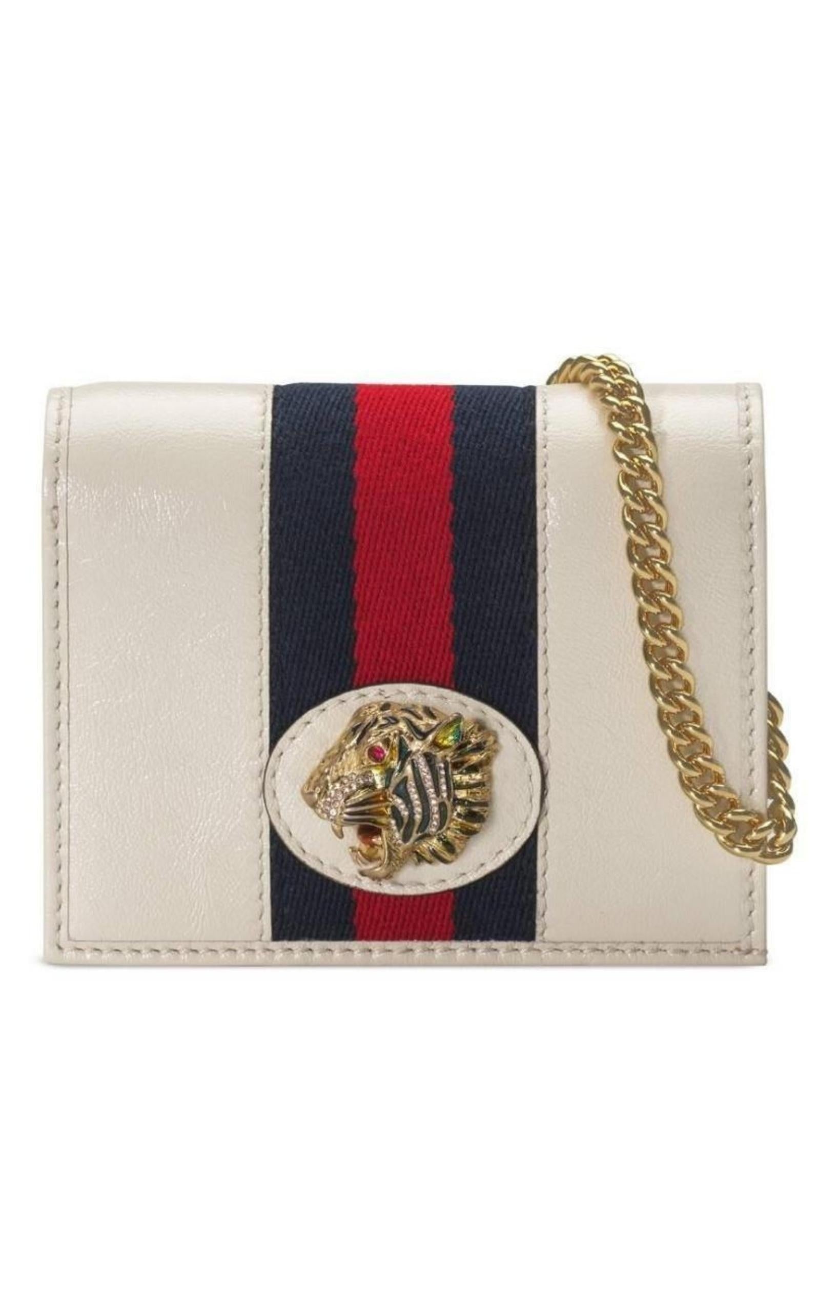 White Rajah Chain Card Case Wallet - 1