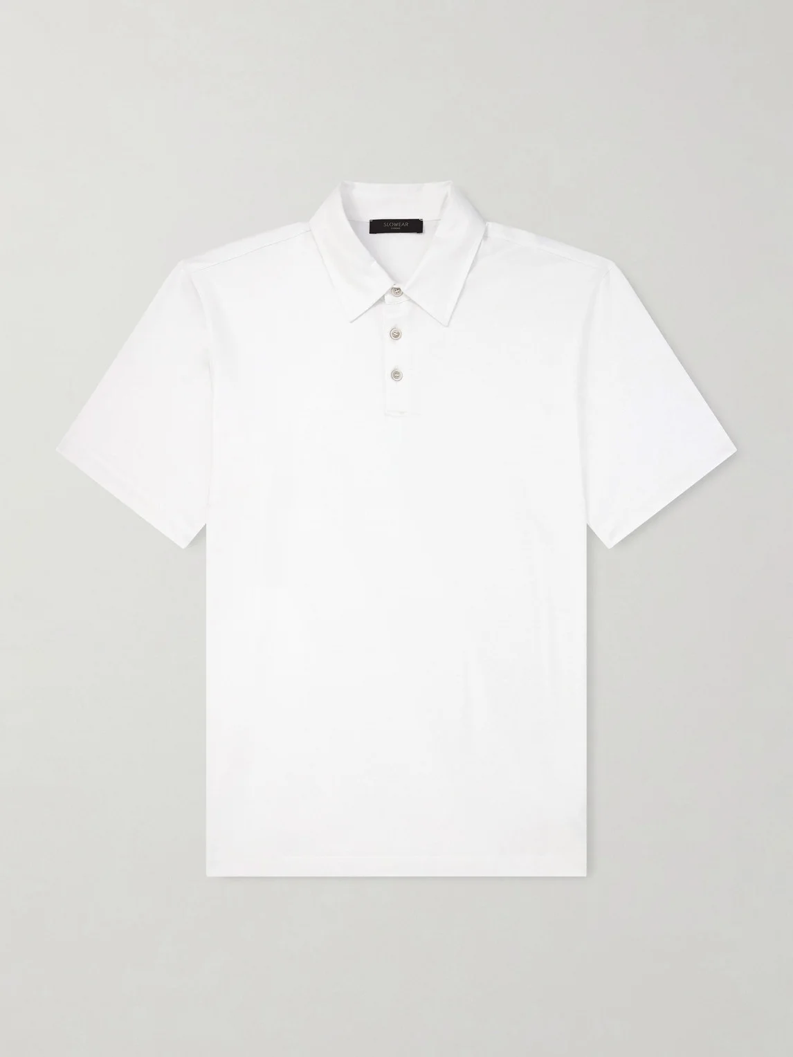 Cotton and Silk-Blend Jersey Polo Shirt - 1