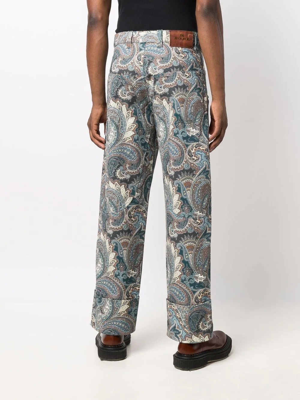 paisley-print straight-leg jeans - 4