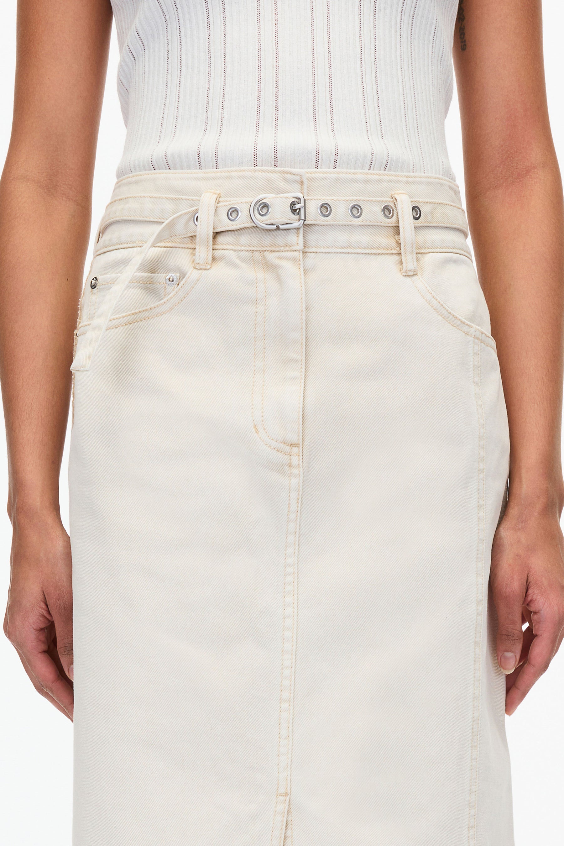 Denim A-Line Skirt - 5