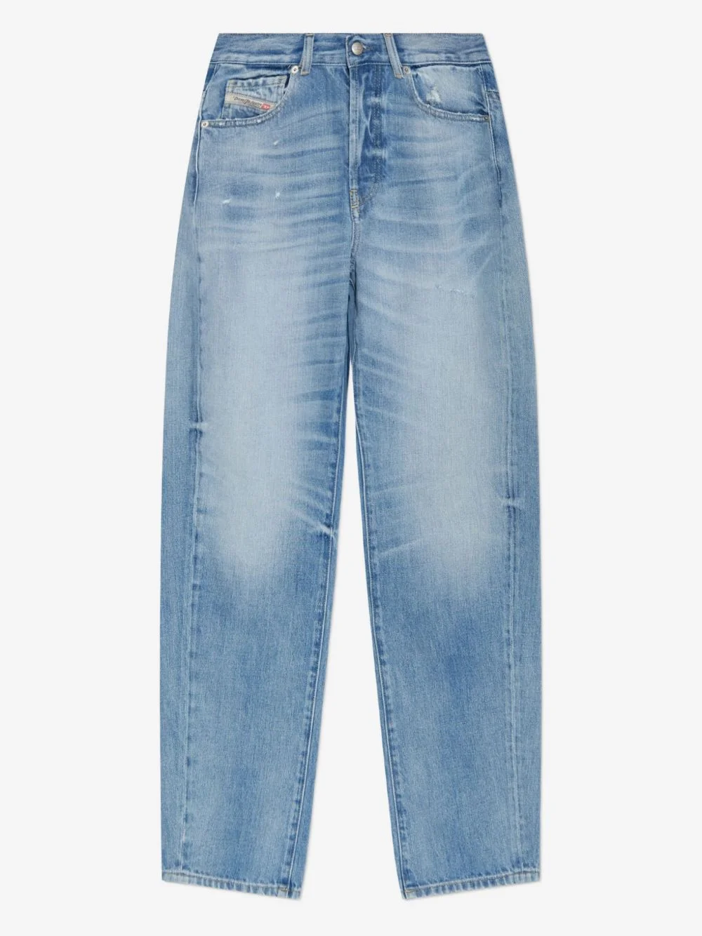 distressed light-wash jeans - 1