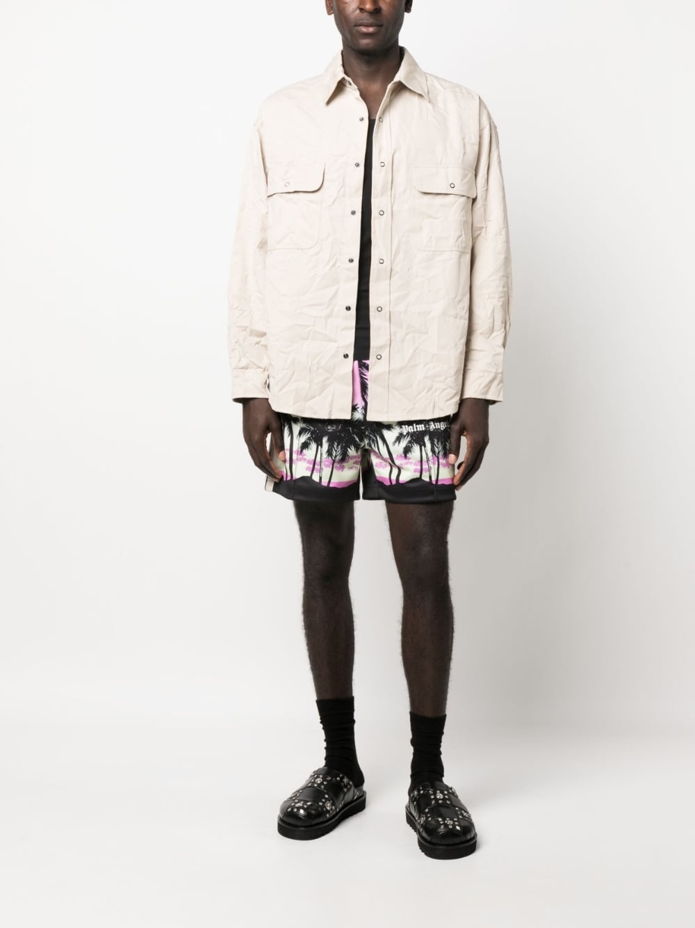 logo-print long-sleeve shirt - 2