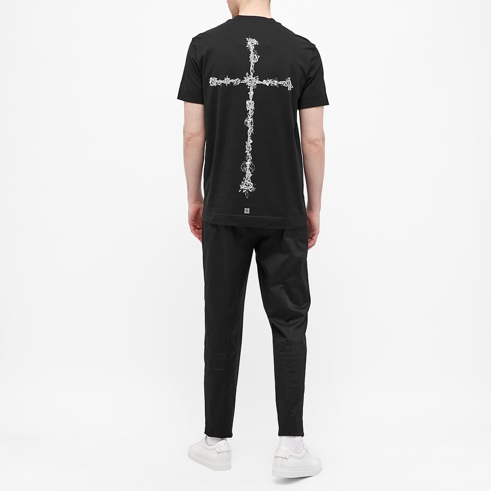 Givenchy Slim Fit Flower Cross Tee - 6