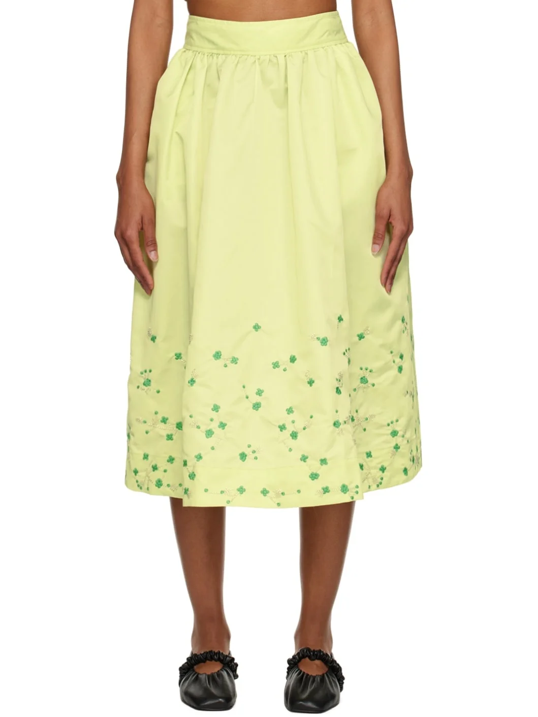 SSENSE Exclusive Green Midi Skirt - 1