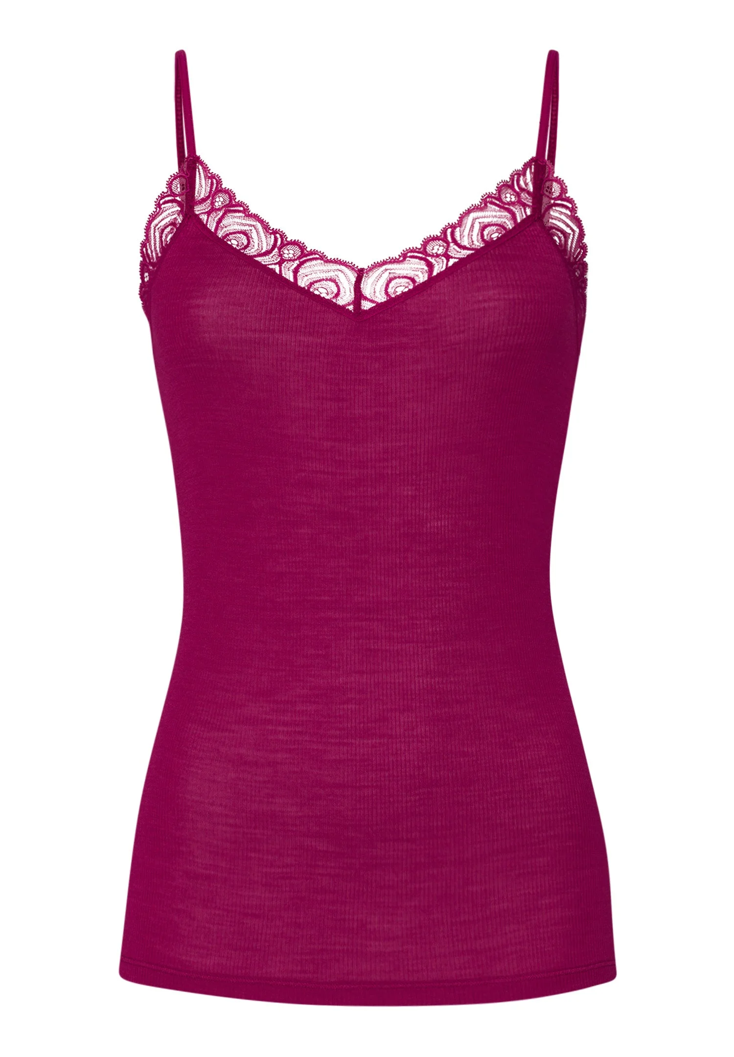 Woolen Lace Lace Trim Wool And Silk Camisole - 1
