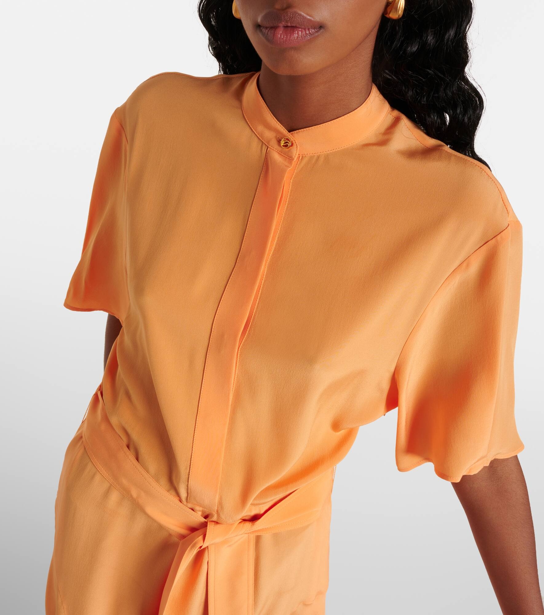Iconic silk crêpe de chine midi dress - 4