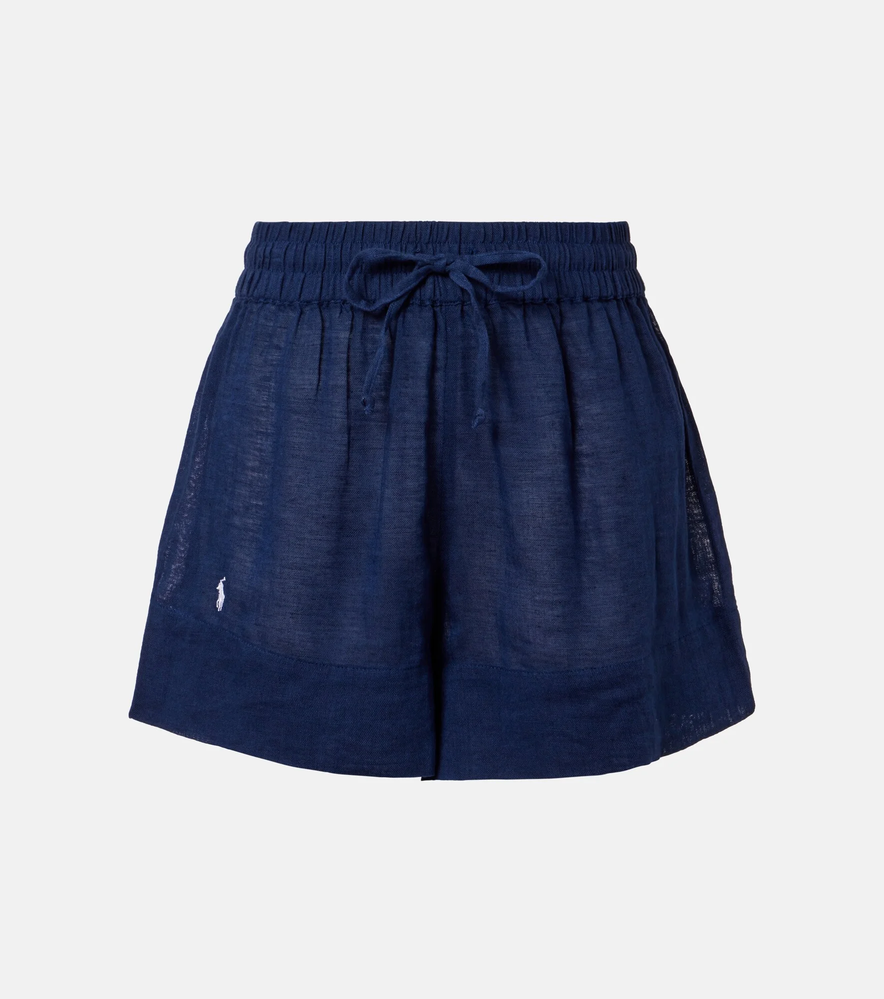 Cotton and linen shorts - 1