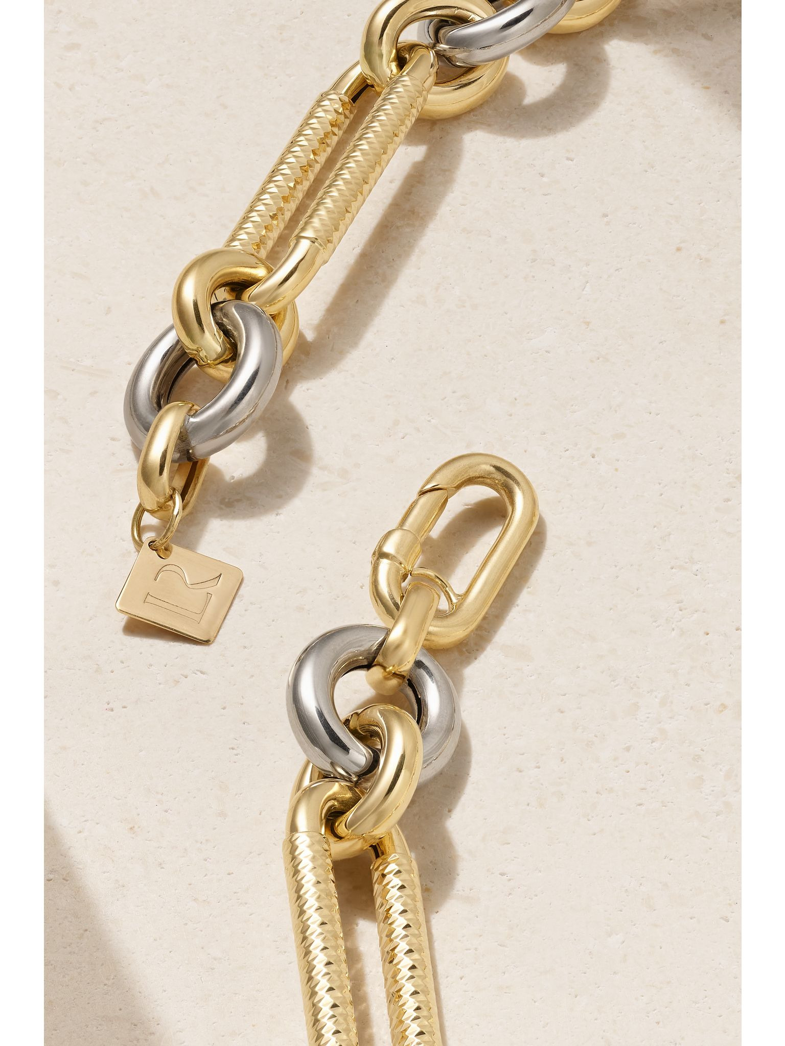 Medium 14-karat yellow and white gold necklace Gold - 3