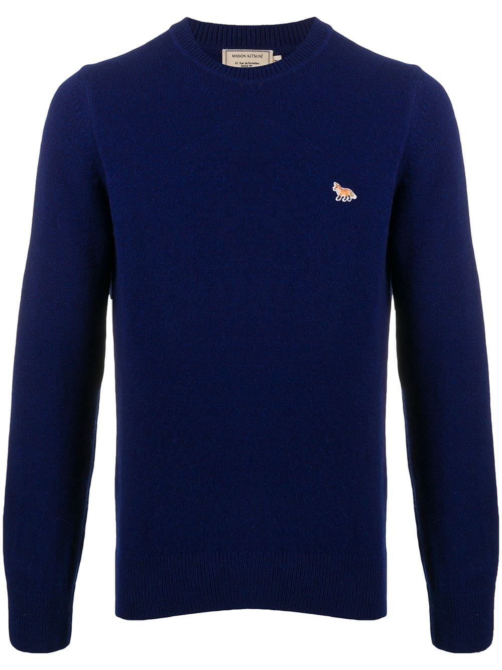 crew neck fox patch pullover - 1