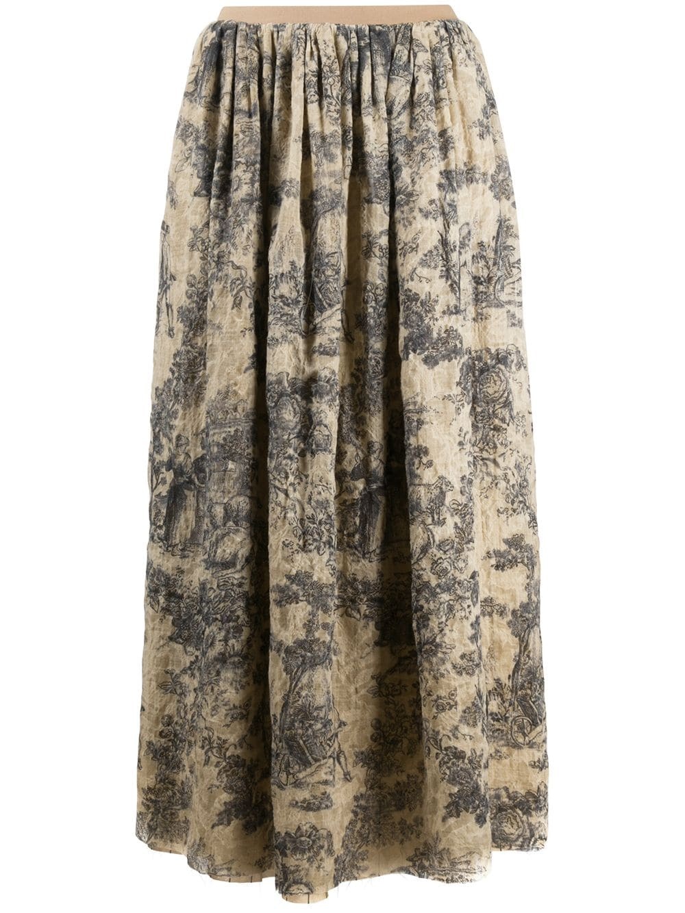 all-over print skirt - 1