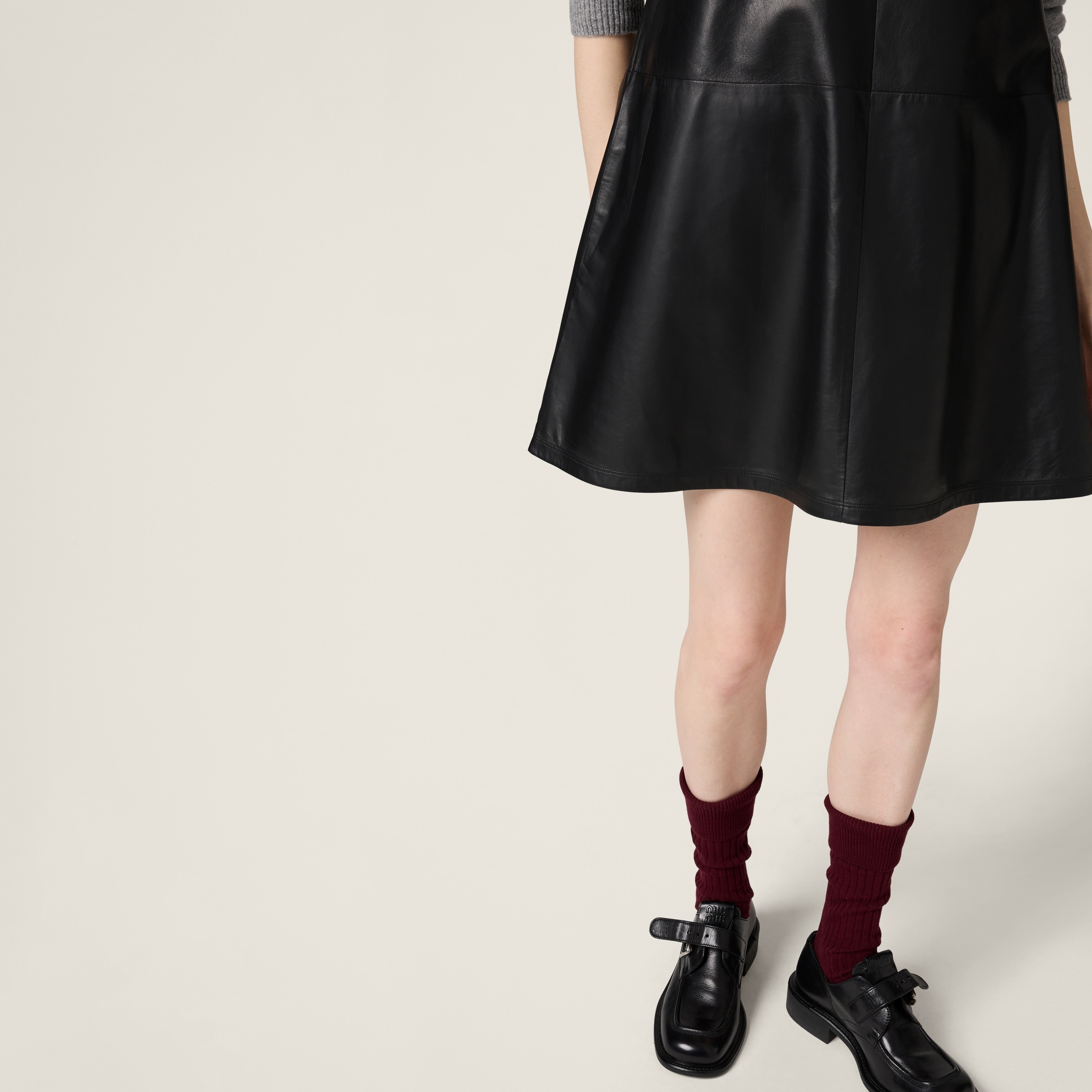 Nappa leather mini-dress - 6