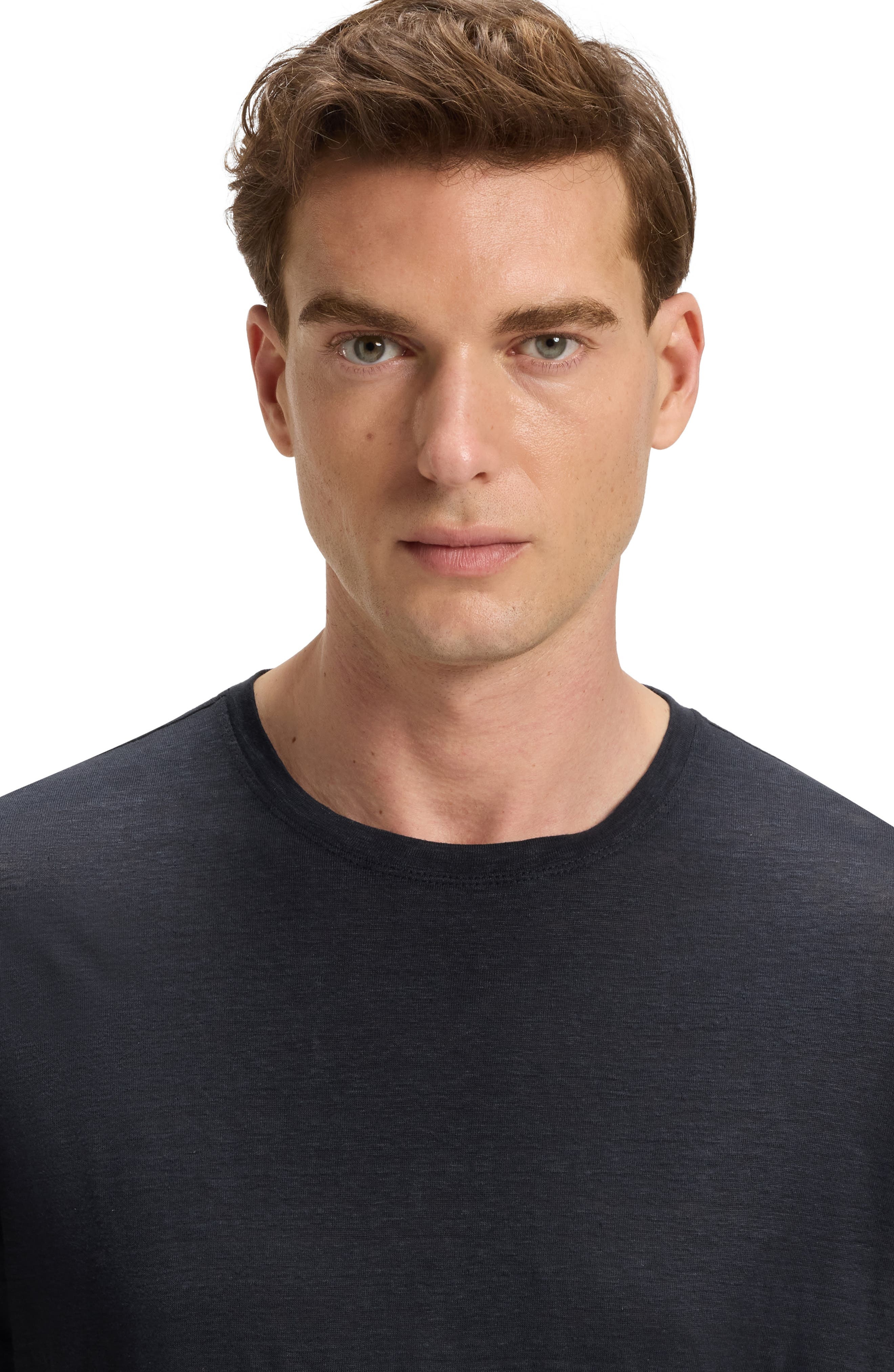 BOSS x Beckham Taut Linen T-Shirt in Dark Blue at Nordstrom - 4