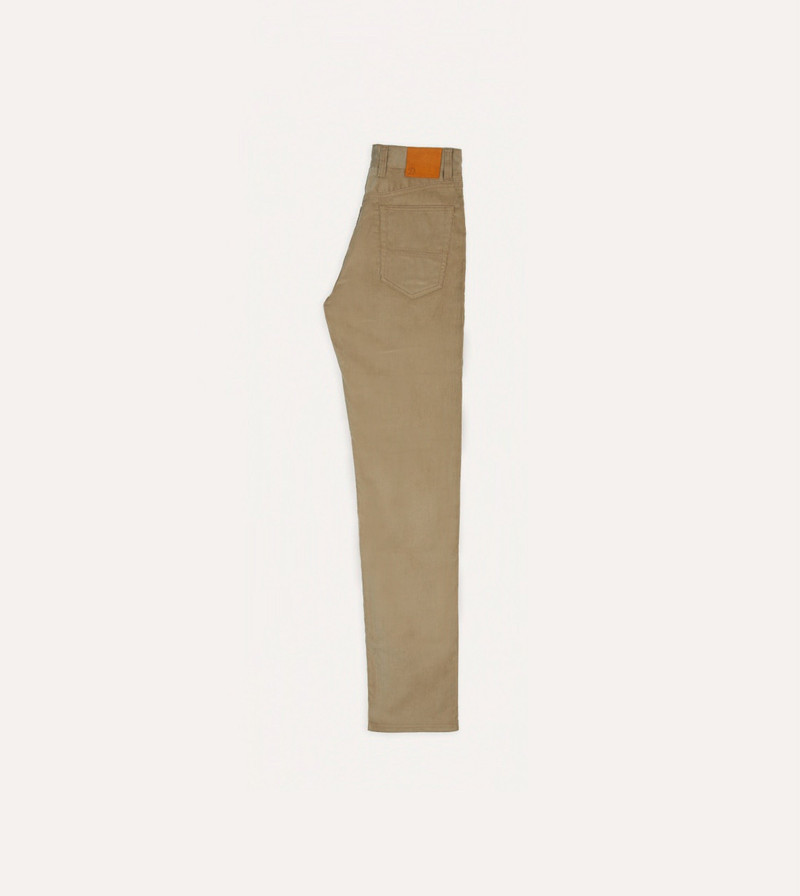 Tobacco Japanese Selvedge Needlecord Five-Pocket Trousers 6