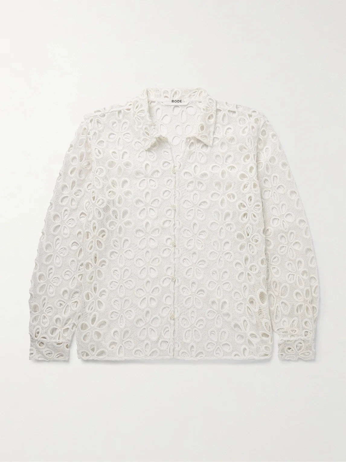 Primrose Broderie Anglaise Cotton-Lace Shirt - 1