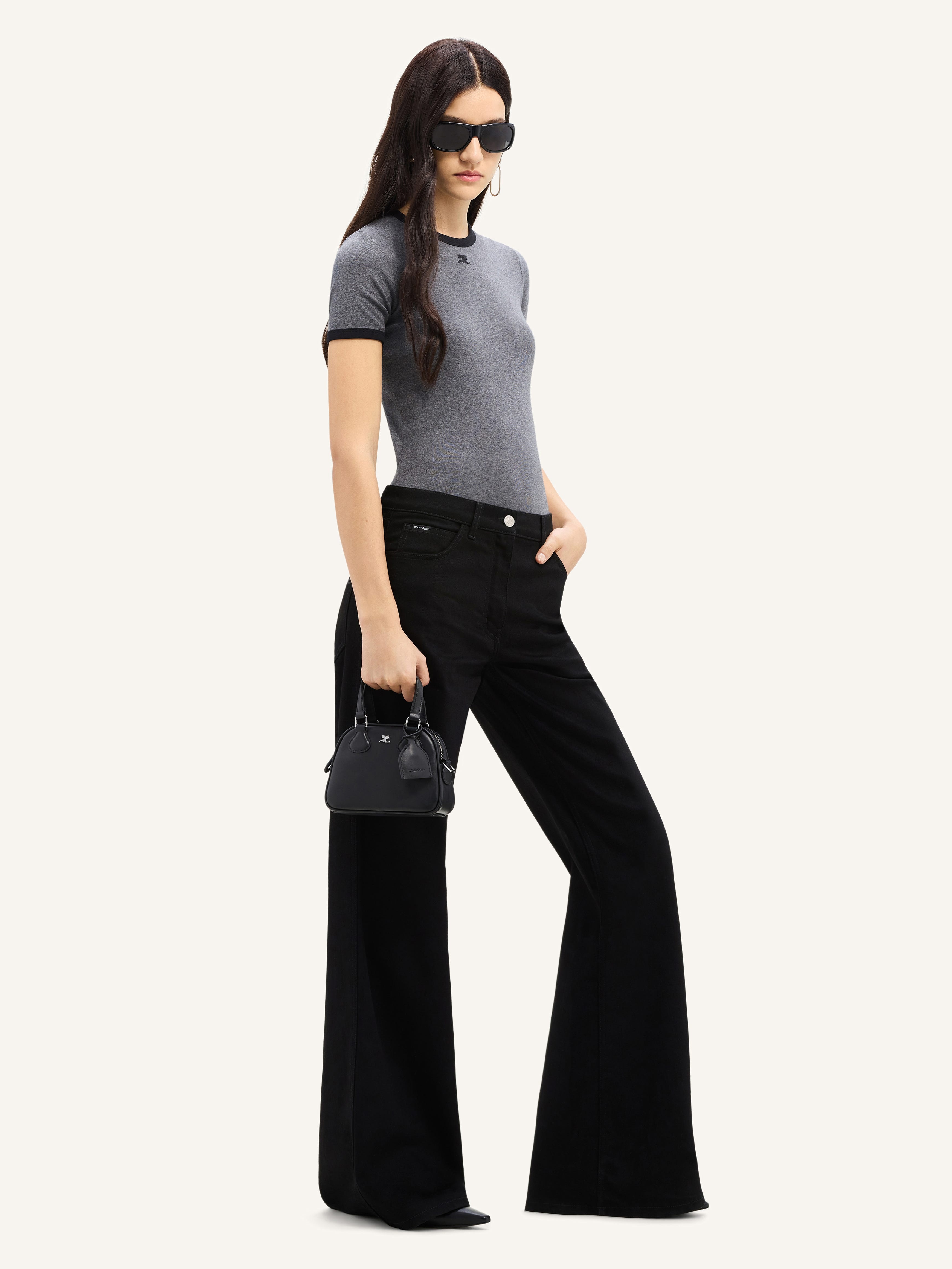 AC STUD MINI LEATHER BOWLING BAG - 5