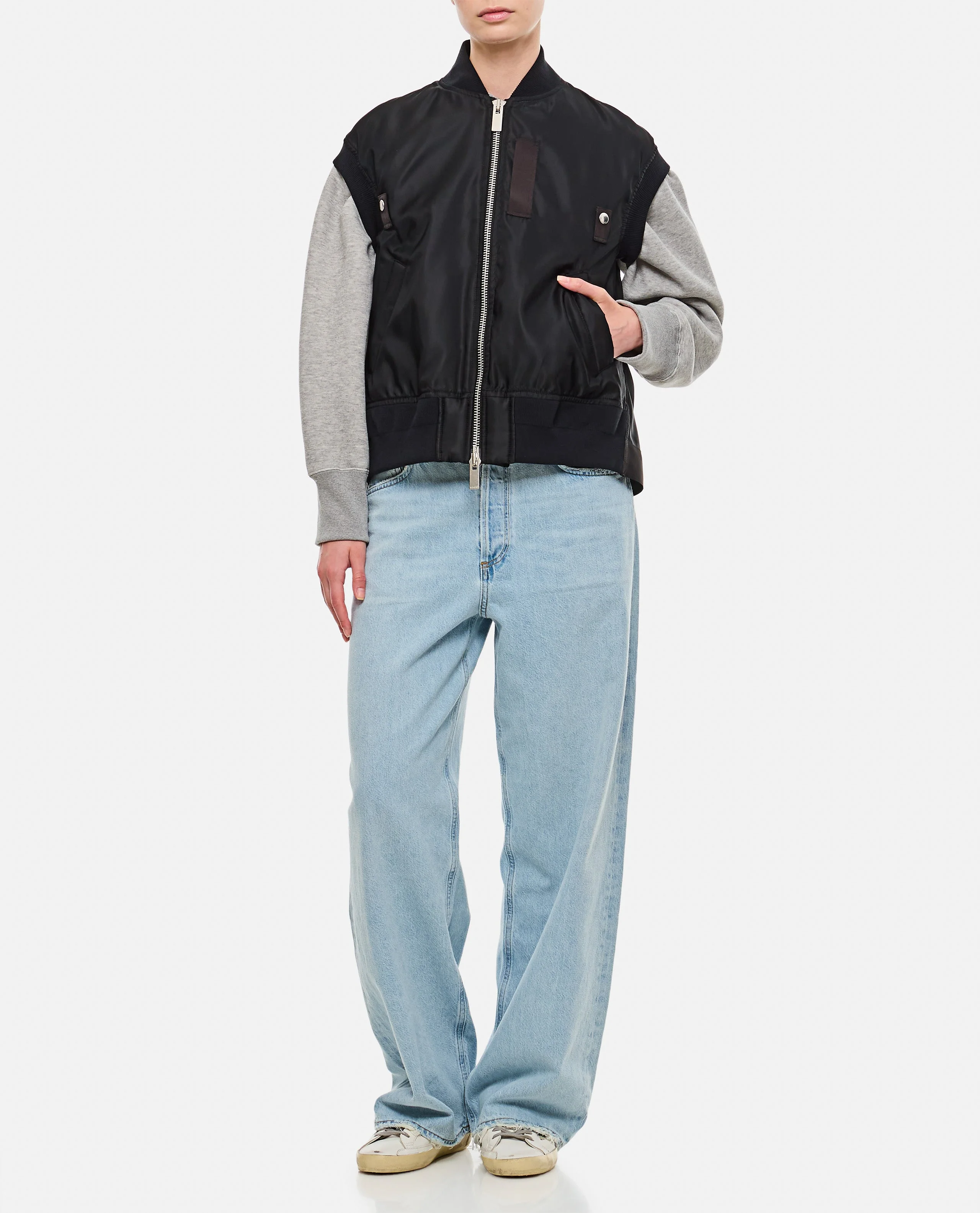 Sacai Women Nylon Twill Vest - 1