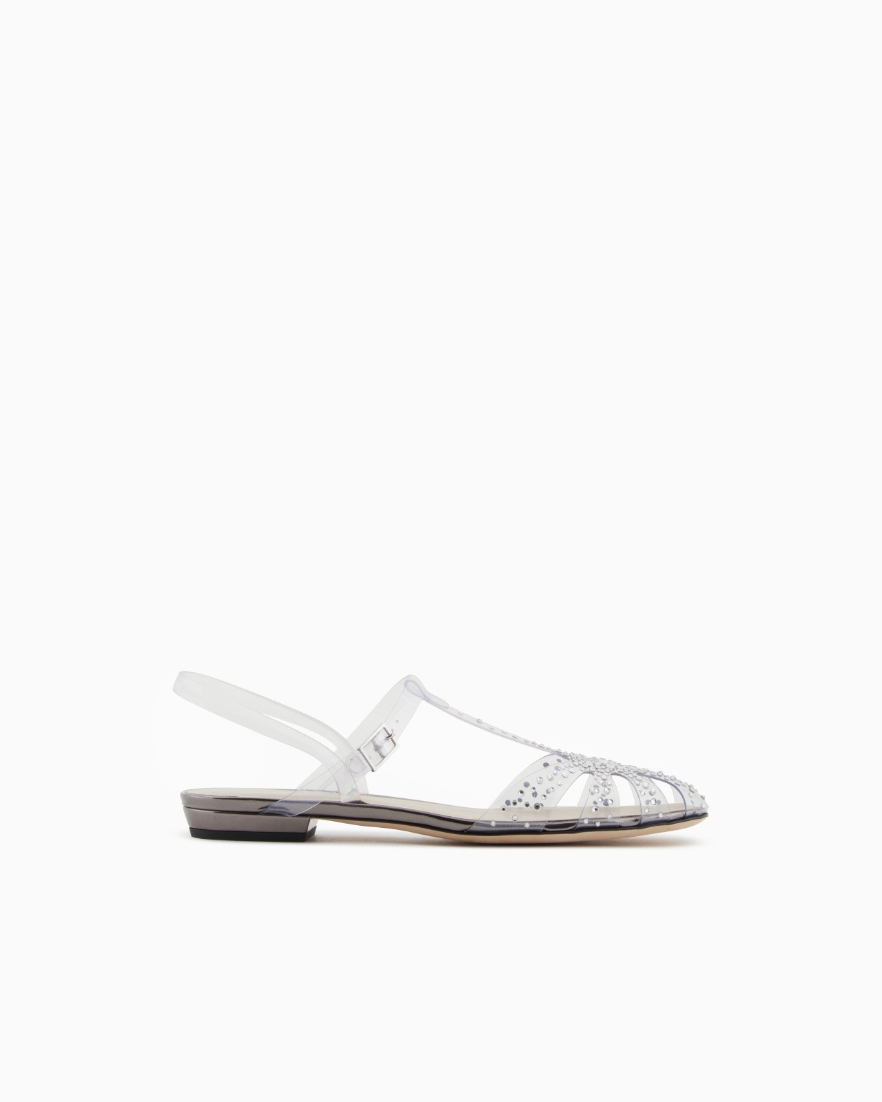 PVC AND RHINESTONE SLINGBACK BALLERINAS - 1