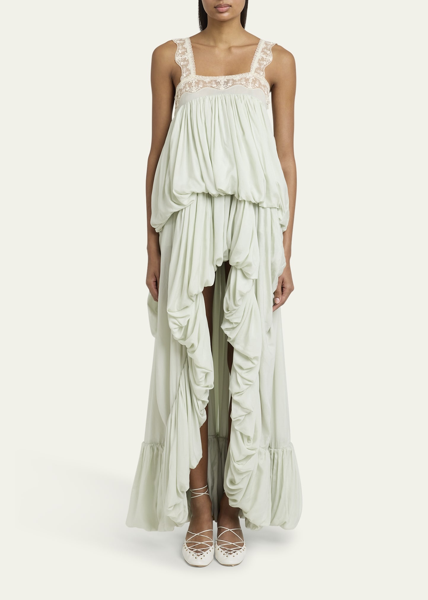 High-Low Ruffled Dress - 2