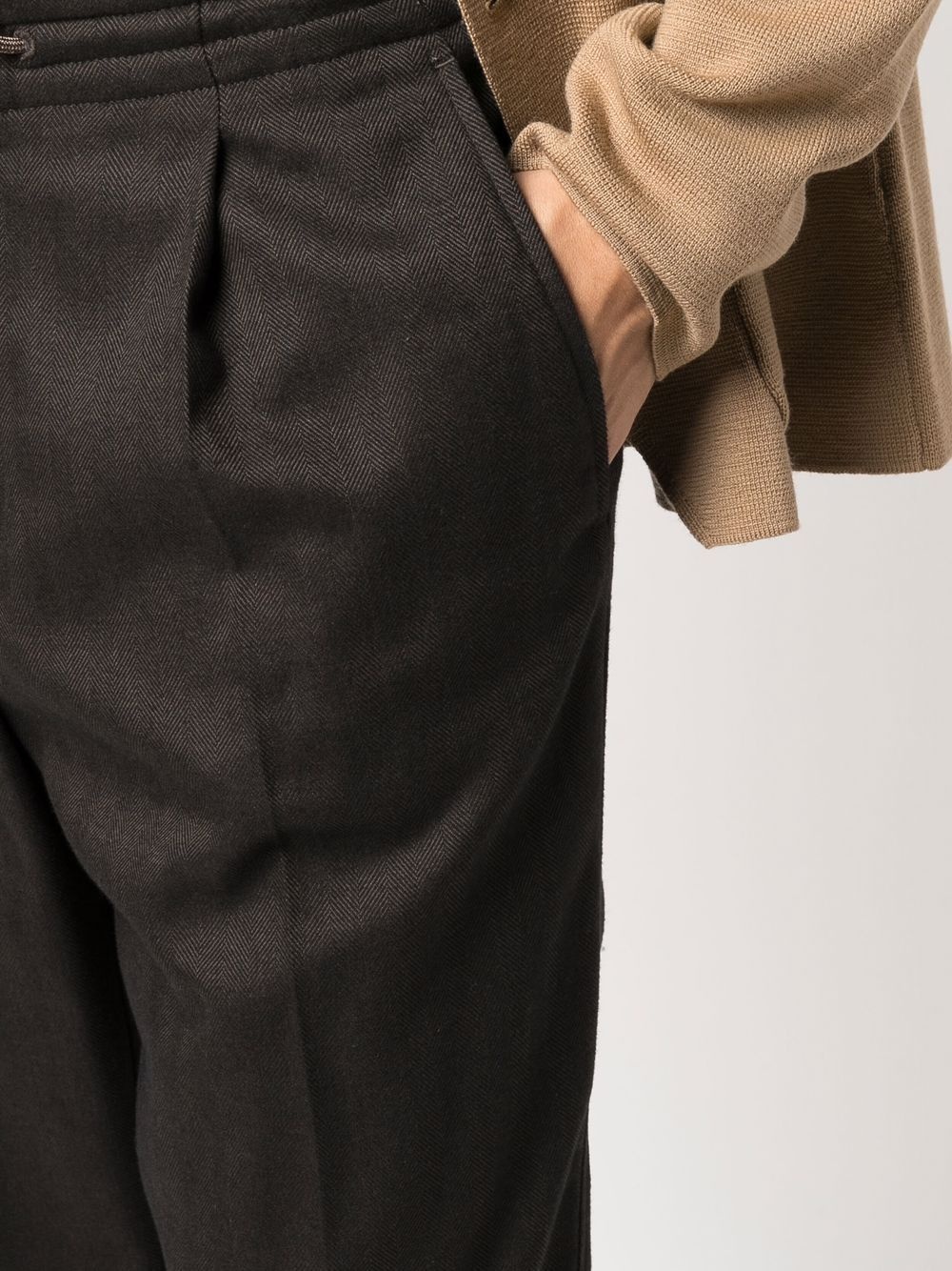 elasticated tapered trousers - 5