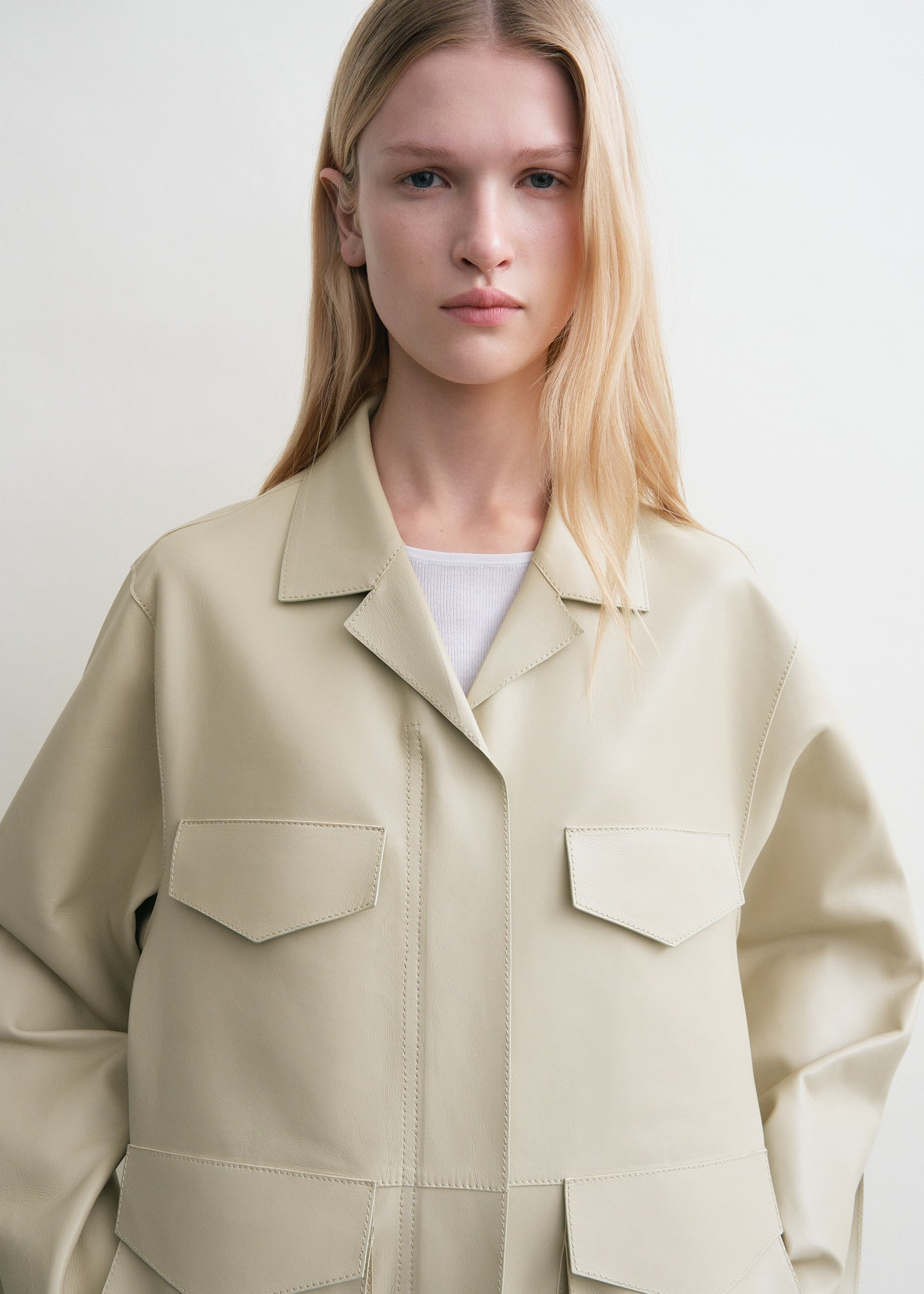 Army leather jacket peanut - 5