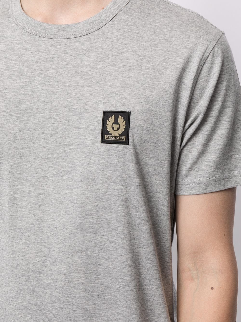 badge logo cotton T-shirt - 5